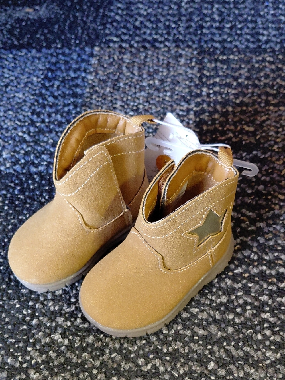 Carter's Tan Suede Star Toddler Boots